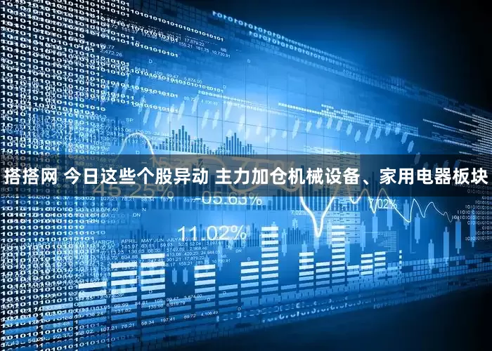 搭搭网 今日这些个股异动 主力加仓机械设备、家用电器板块